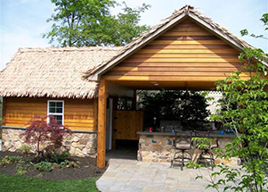 仿真茅草屋农家乐案例